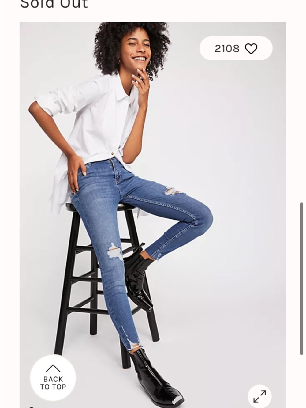 Free People distressed Shark Bite skinny jeans excellent condition size 27w